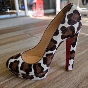 Christian Louboutin Pony Hair BiBi Platform Pumps Eur. 40